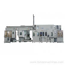Automatic production line for gear hobbing CNC machines